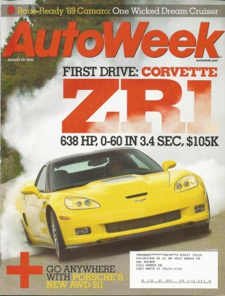 AUTOWEEK 2008 AUG 25 - ZR1, 911 AWD, WRX, CAMARO RACER, M-B 206D CAMPINGWAGEN