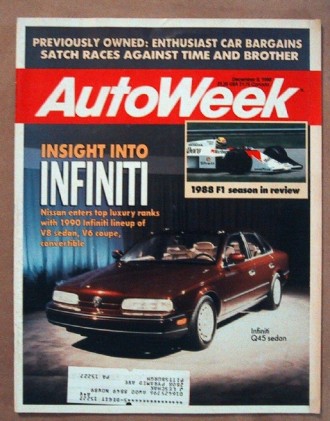 AUTOWEEK 1988 DEC 05 - INFINITI, BMW3, MCLAREN