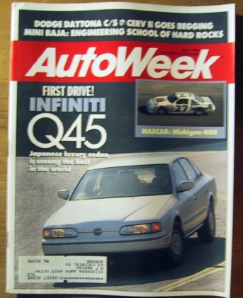 AUTOWEEK 1989 JULY 03 - DODGE DAYTONA, NEW Q45 & M30