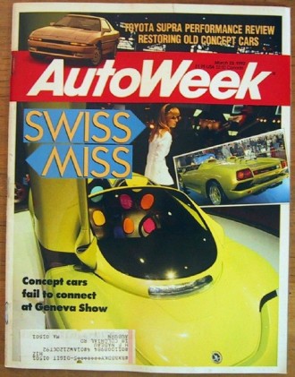 AUTOWEEK 1992 MAR 23 - NEW SUPRA TESTED, OLD CONCEPTS
