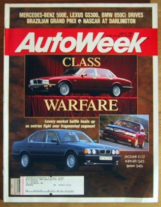 AUTOWEEK 1993 APR 05 - XJ12, 540i, Q45 & GS300 TESTED