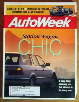 AUTOWEEK 1993 APR 12 -WAGON/TOURING SPECIAL, AUDI 80 V6
