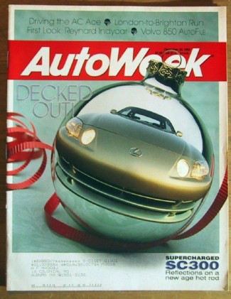 AUTOWEEK 1993 DEC 20 - NEW CAMARO, AC ACE & VOLVO 850-T