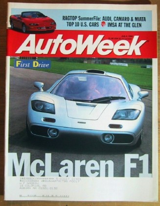 AUTOWEEK 1994 JULY 04 - McLAREN F1, Z28 & MIATA TESTS