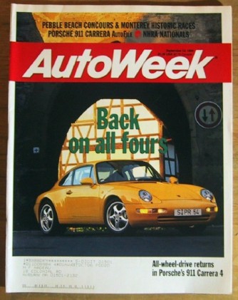 AUTOWEEK 1994 SEPT 12 - PORSCHE Spcl, HISTORIC RACES