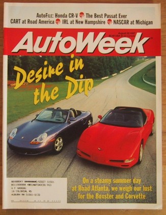 AUTOWEEK 1997 AUG 25 - VETTE ROADSTER & BOXSTER TESTED
