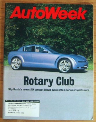 AUTOWEEK 1999 DEC 13 - MAZDA RX-EVOLV, RACING REVIEW