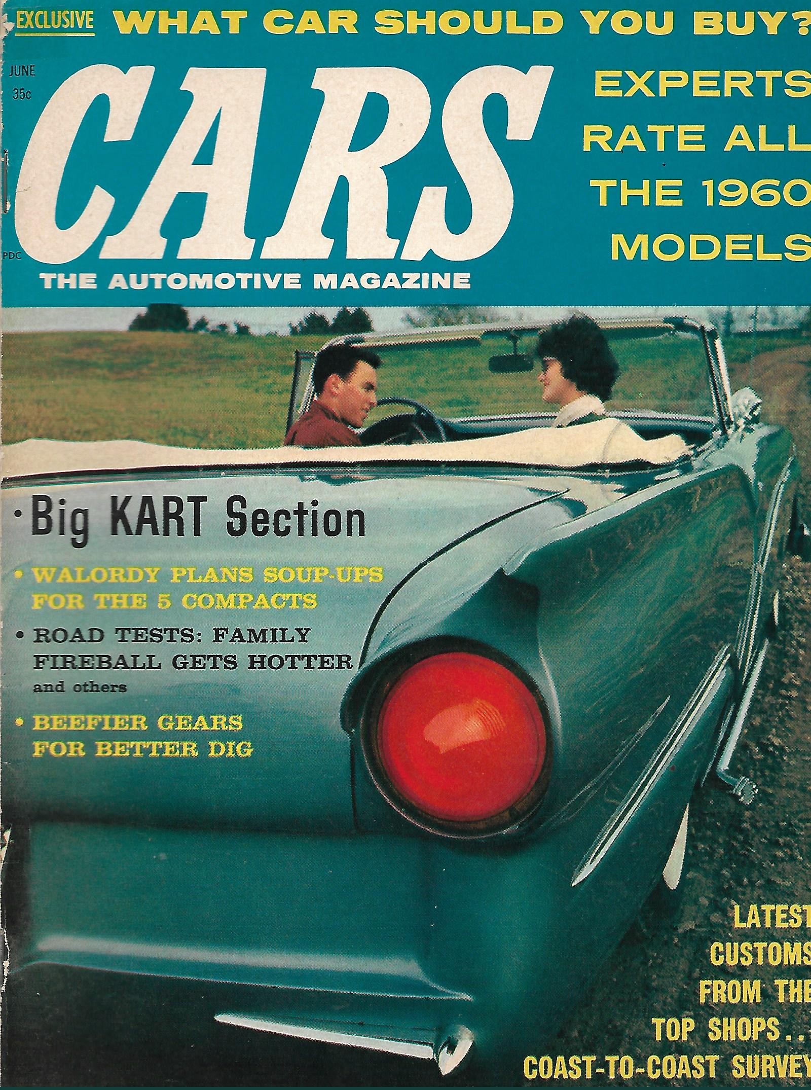 CARS 1960 JUNE - '60 MODELS ALL RATED, KARTS, ROVER 3-LITER, CUSTOM ...