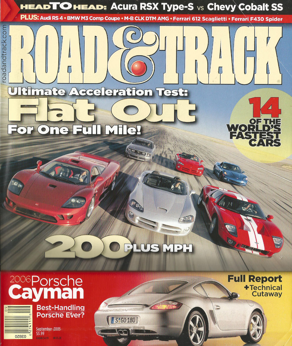 Road Track 2005 Sept Top Speed Dash F430 Spider 2000 2009 Jim S Mega Magazines